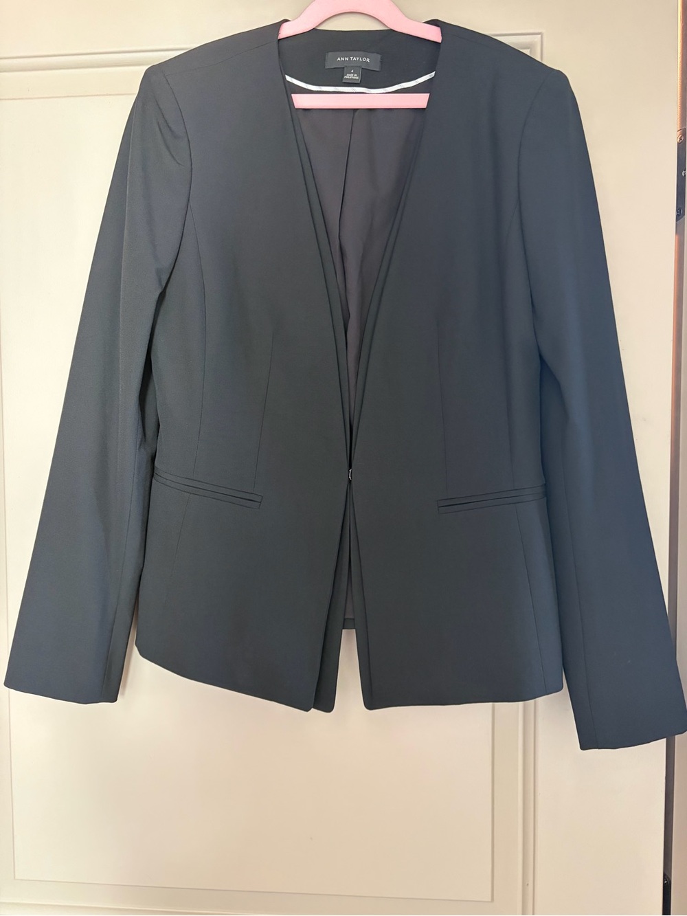 Ann Taylor Collarless Open-Front Blazer NWOT